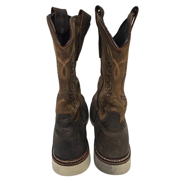 Thorogood Men's 11 "Steel Toe Western Wellington 804-4331 (U.S.A.) Brown 11 2E - Picture 3 of 8